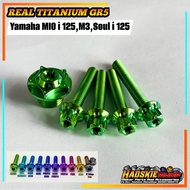 REAL TITANIUM GR5 YAMAHA MIO i 125/M3/Soul i 125 GEARBOX BOLTS SET