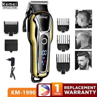 Kemei KM-1990 Hair Clipper Barber Wireless Rechargeable Electric Trimmer LCD Display Hair Cutting Ma