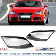 MAGICKIT for Audi TT 2008-2014 Headlight Lens Cover Direct Replacement Transparent CAR Accessories