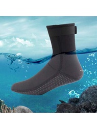1對3mm氯丁橡膠冬季游泳襪,防滑,耐磨,踝關節保護,適用於深潛,浮潛和海灘運動