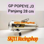Slincer Silincer Knalpot Racing SJ88 GP POPEYE J3 Panjang 28 cm