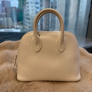 HERMES mini Bolide 純白銀釦 evercolor皮 stamp k