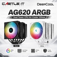 DeepCool AG620 ARGB Dual Tower CPU Air Cooler 120mm Black White