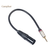 Camphor  30cm 35mm Male to 3 Pin XLR Male Stereo Audio Adapter Cable Converter Cord