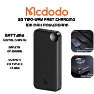 MCDODO MC 3850 30W LED Display 10000mAh 2C + 1A Power Bank Fast Charging and Recharging MC 3850 3860