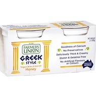 Farmers Union Australian Greek Style Fresh Yogurt,  With A Hint of Honey 2 x 140g