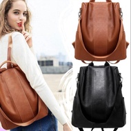 Woman Backpack Travel Leather Bag Beg Galas Belakang Beg Kolej Beg Sekolah