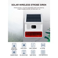 Daytech 100dB Solar Powered Waterproof Wireless Battery Siren with Rechargeable Battery for Long Sta