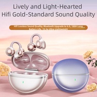 【Ready Stock】Earclip Wireless Earbuds TWS Bluetooth 6.0 ENC Noise Cancelling 48H Battery Waterproof 
