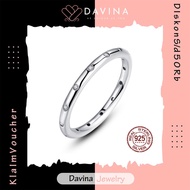 Cincin Wanita DAVINA Mia Perak 925 Silver Korea Asli Unik