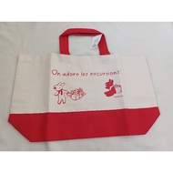 Gaspard et Lisa Bag Cream + Red