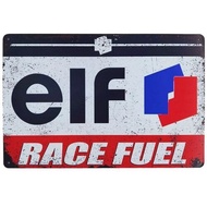 ELF Race Fuel Vintage Tin Sign Retro Garage Gas Station Racing Decor