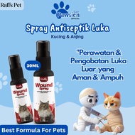 Raffs Pet Wound Spray 30ml | External Wound Medicine for Cats & Dogs | Antiseptic & Liquid Antibioti