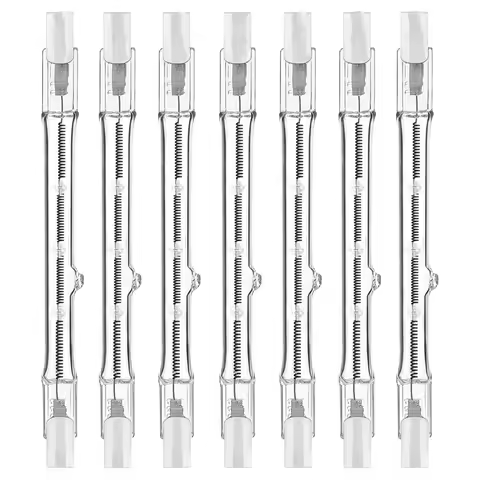 Sales! R7s Halogen Light Bulbs, 7 Packs R7s Bulb 118mm Dimmable 230V Halogen Bulbs, Tungsten Linear 