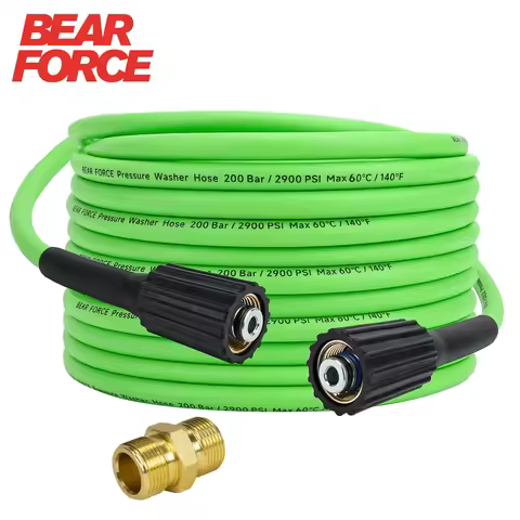 10m/32ft Super Flexible Pressure Washer Hose 3200 PSI Kink Resistant Power Washer Hose 1/4 CarWash E