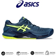 Asics Gel Resolution 9 Tennis Shoes (Mako Blue/ Safety Yellow)