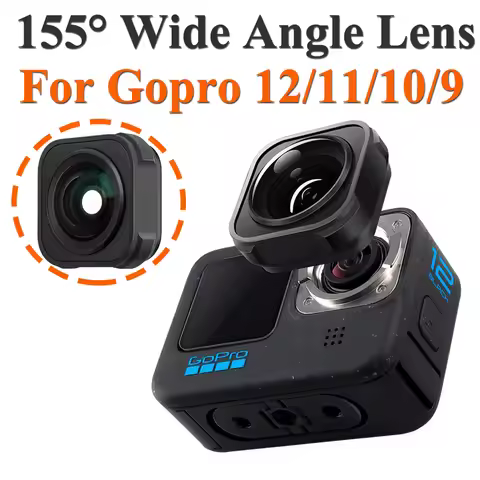 For GoPro Max Lens Mod Fov 155° Wide Angle Lens 5M Waterproof Anti-Shaking Lens For Gopro 12 11 10 9