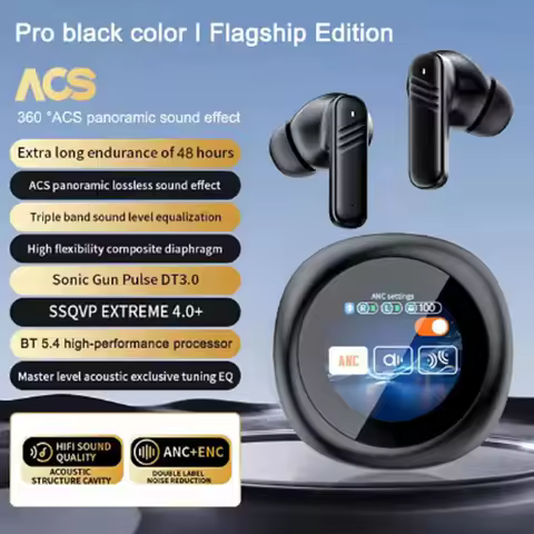 Wireless Bluetooth Earphones Noise Cancelling Headphones Full Color Screen Sports Earphones for Infi