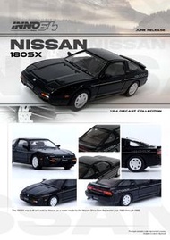 INNO64 1/64 Die-Cast NISSAN日產 180SX Black | INNO64 1/64 Die-Cast NISSAN 180SX Black #IN64-180SX-BLA