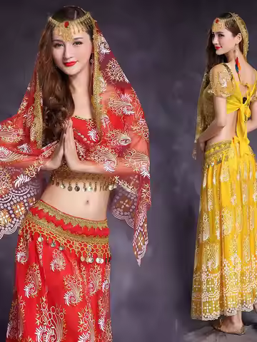 Indian Dance Costume Tianzhu Girls Dance Costume Belly dance Performance Costume Xinjiang Dance Adul
