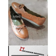 Women's FLAT SHOES, Leather SHOES, Ribbon MODEL FT0058