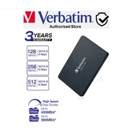 Verbatim Vi550 S3 SATA III 7mm SSD 128GB / 256GB / 512GB 3 Year Warranty