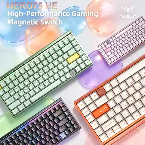 AULA HERO75 HE Gaming Mechanical Keyboard 75% Magnetic Switch Tri-mode RGB Rapid Trigger 8K Return E