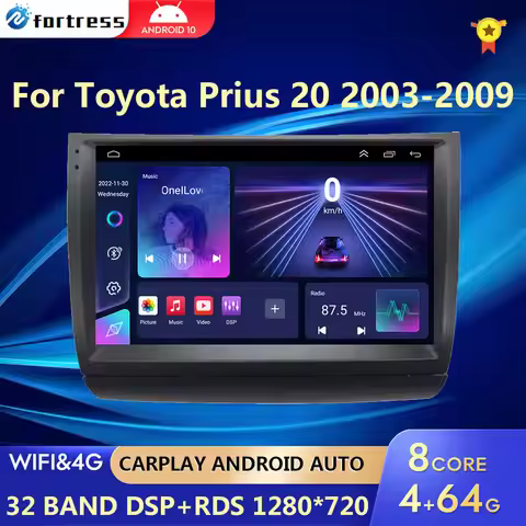 Carplay Autoradio 2 din Android 12 For Toyota Prius 20 2003-2009 Car Radio Multimedia Video Player G