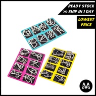 Metal Wire Puzzle 8pcs Set Key Puzzle Brain Teasers Games IQ Toys for Adults Toys for Children Uno C