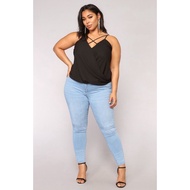 plus size skinny jeans pant Black size"36-50" Big size
