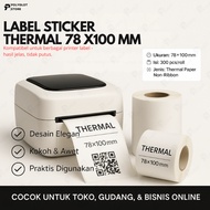 BARCODE PRINTER LABEL STICKER PAPER 78 X 100 THERMAL
