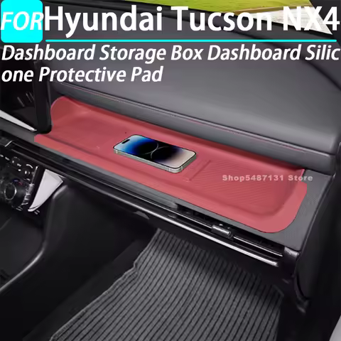 Car Dashboard Storage Box Dashboard Silicone Protective Pad for Hyundai Tucson NX4 Interior Accessor