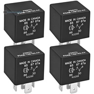 4 X 12VDC 40A 5-Pin Automotive Relay P6SDT FOAB-14B192-AA Replacement F0AB-14B192-AA for  Electrical