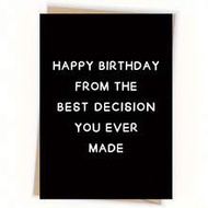 1pc Unique Birthday Greeting Card, Suitable For Him, Husband, Boyfriend, Girlfriend, Wife, Decorativ