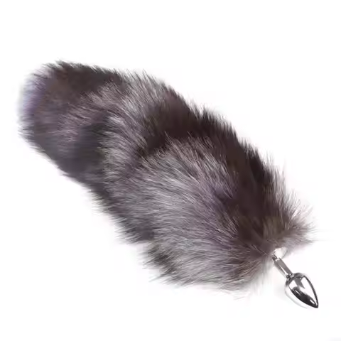 Q0KC for Cat Ear Hairhoop Plush Faux Tail Butt Plug Collar Cosplay Costume Accessorie