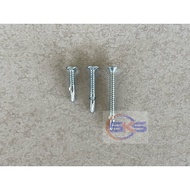 SKS Self Drilling Screw DS-FR Flat Head With Wing #8 425 432 445 Simen Board Fibre Cement Sukru Papa