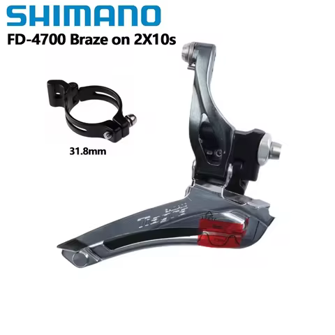 Shimano Front Derailleur FD-4700 Tiagra Series Braze On 2x10speed 31.8MM 34.9MM Clamp Original Road 