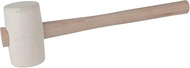 KS TOOLS 140.1234 Rubber Hammer White, 9.5 oz (270 g), Rubber Hammer White, 9.5 oz (270 g)