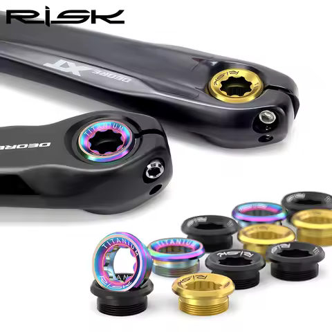 RISK M20x8mm M6x18mm Titanium Bicycle Crankset Cover Bolts XT XTR Mountain Road Bike Plum Blossom Bo