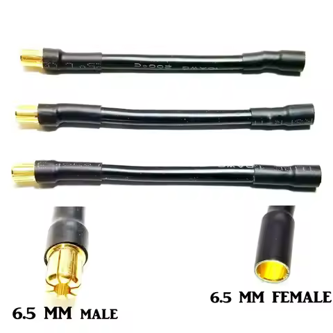 3pcs 6.5MM to 4MM 5.5MM 6MM 8MM Bullet adapter Male to Female 10AWG 10CM Castle ESC Motor Extension