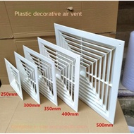 Square Air Vent Diffuser for Ceiling, Plastic Adjustable Louvre Grille for Central AC HVAC Ventilati