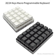 ♣☁20/24 Keys Macro Custom Shortcut Programmable Keyboard Mini Keypad OSU Gamer Gaming Keyboard For Windows Android Raspb