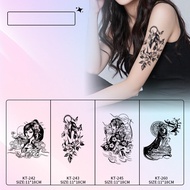 Geisha Tattoo Stickers, Herbal Realistic Semi-Permanent Waterproof Large Tattoo Designs, L
