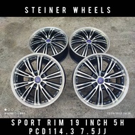 Steiner Wheels Sport Rim 19 Inch 5H PCD 114.3 7.5 JJ Offset +55 For Estima Vellfire Harrier Odyssey