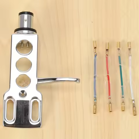 Universal LP Disc Record Player Phono Turntable Headshell 4-Pin Aluminum Alloy with OFC Leadwires fo