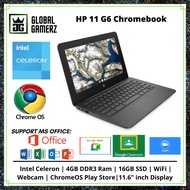 HP 11 G6 Chromebook Intel Celeron | 4GB DDR3 Ram | 16GB SSD | WiFi | Webcam | Chrome Play Store | 1