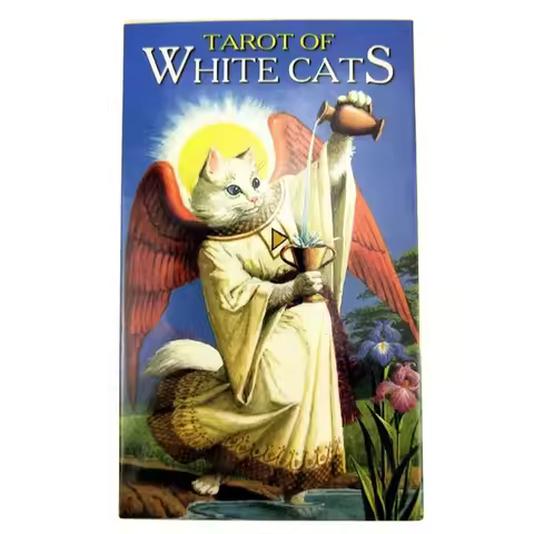 New White cat tarot cards A 78 Oracle board games English Cute cat Tarot deck playing games party fa