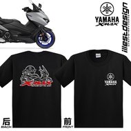 23 Moto Tees : Yamaha XMAX Bike Design Black Short Sleeved Tshirt. YAMAHA XMAX OHLINS AKRAPOVIC BREMBO XMAX ACCESSORIES