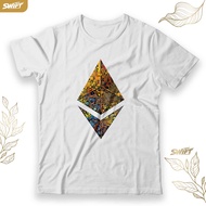 Gold leafed ETH crypto Ethereum coin DISTRO BAJU TSHIRT