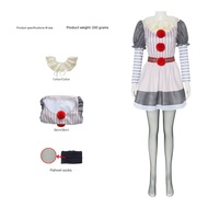 Z Clown It Chapter Women's Cosplay Dress, Halloween Horror Clown Role-Playing Cosplay Costume